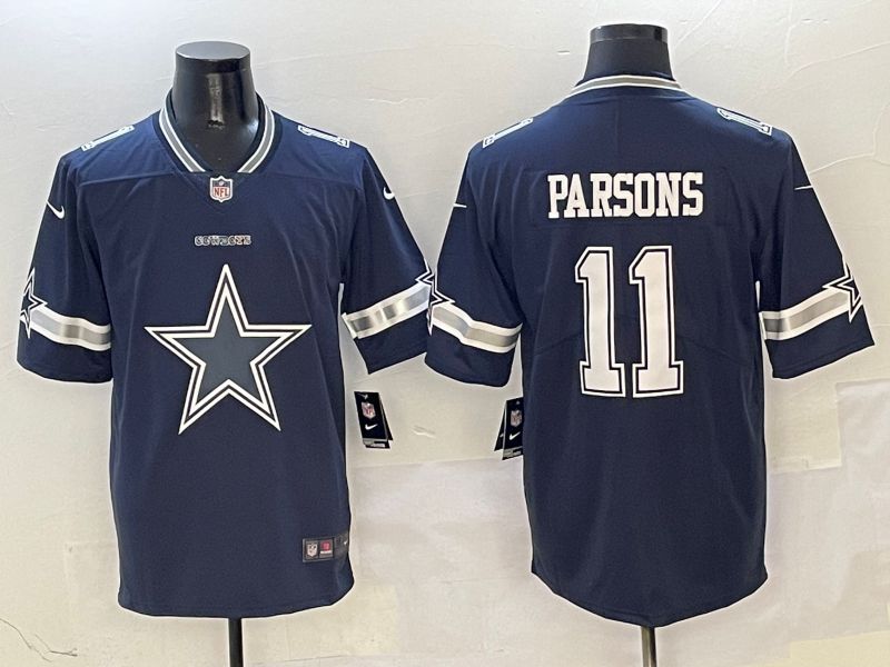 Men Dallas Cowboys #11 Parsons Blue 2025 Nike Limited NFL Jersey style 1